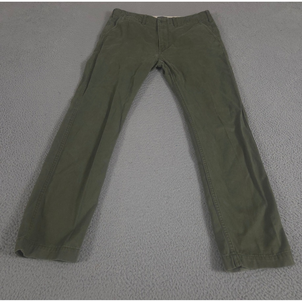Levi Strauss Pants Mens 34x33‎ Olive Straight Leg Cotton Twill Chino Trousers